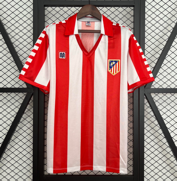 1982-83 Atletico Madrid Retro Home Soccer Jersey Shirt
